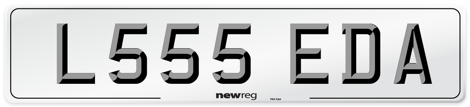 L555 EDA Number Plate from New Reg